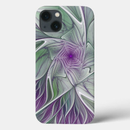 Flower Dream, Abstrakt Lila Grönt Fractal Art