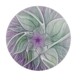 Flower Dream, Abstrakt Lila Grönt Fractal Art