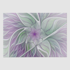 Flower Dream, Abstrakt Lila Grönt Fractal Art
