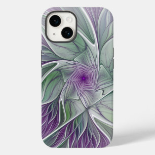 Flower Dream, Abstrakt Lila Grönt Fractal Art