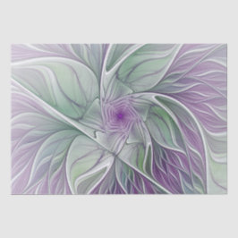 Flower Dream, Abstrakt Lila Grönt Fractal Art