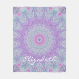 Flower Dream Pastel Mandala av JoMazArt Fleecefilt