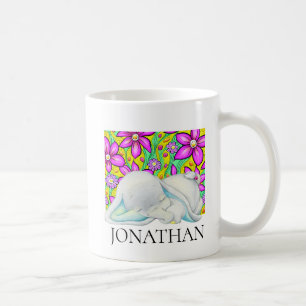 Flower Elephant Boy Coffee Mugg