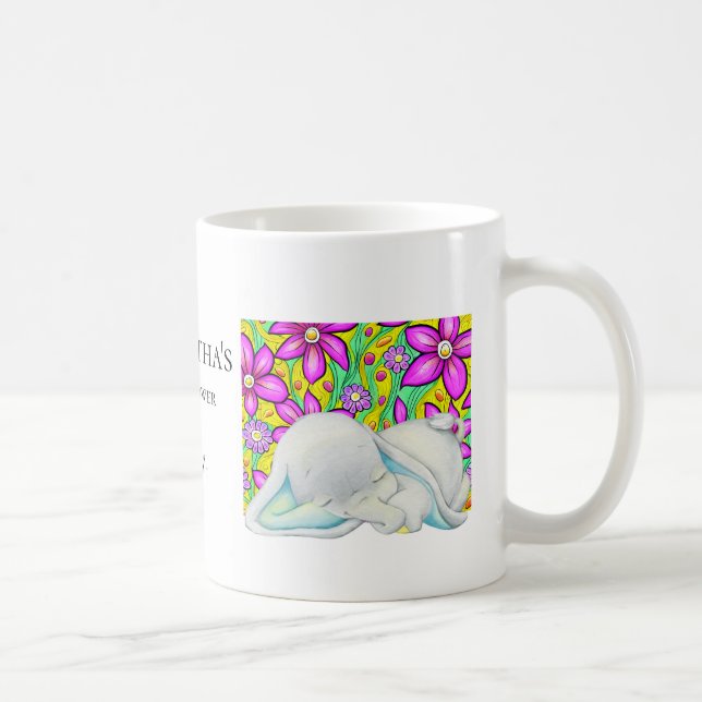 Flower elephant Coffee Mugg (Höger)