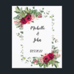 Flower Eucalyptus Greenery<br><div class="desc">Eucalyptus Flower Greenery Wedations & Save the Date eller change the date. Rustic Eucalyptus Red Flower bröllop,  gienery bröllopsinbjudan</div>
