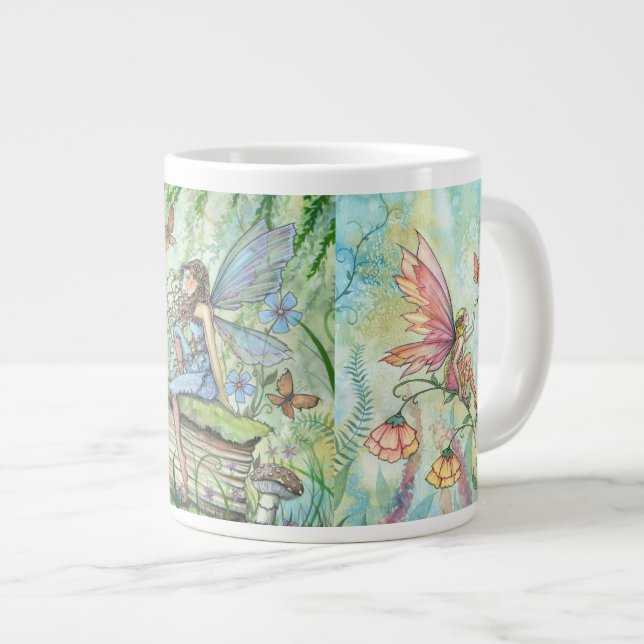 Flower Fairies Fantasy Art Jumbo Mugg (Framsida höger)