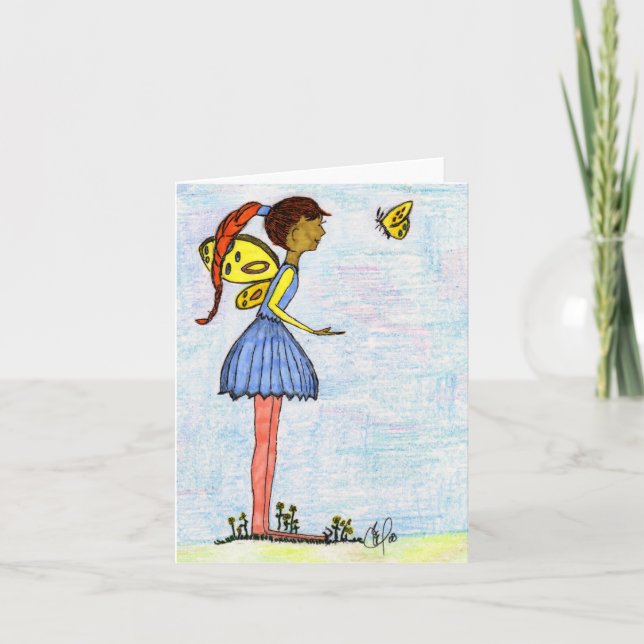 Flower Fairy & Butterfly Tack Kort (Framsida)