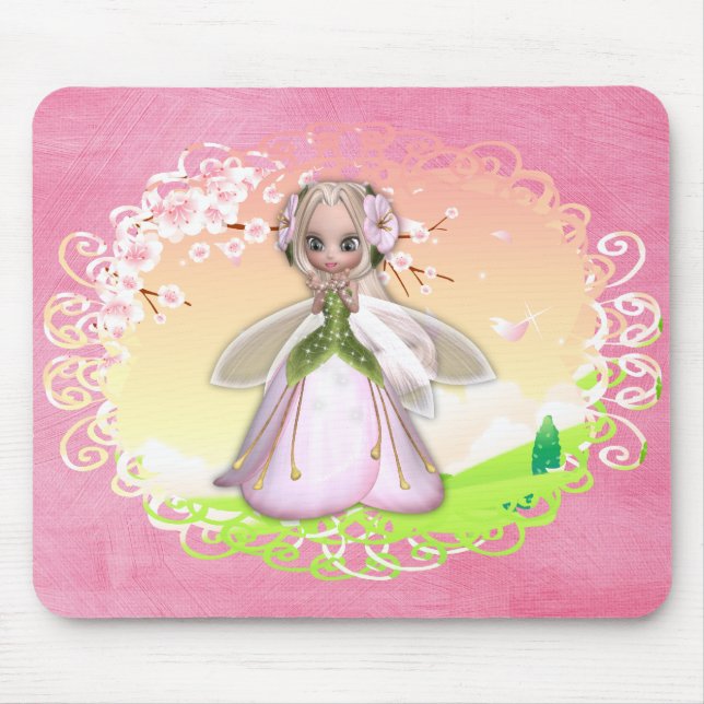 Flower Fairy Design 1b Mousepad Musmatta (Framsidan)