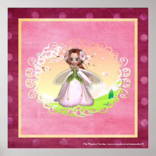 Flower Fairy Design 3 Poster Skriv ut