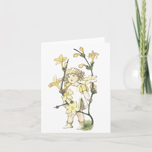 Flower Fairy Folet Note Card Anteckningskort (Framsida)