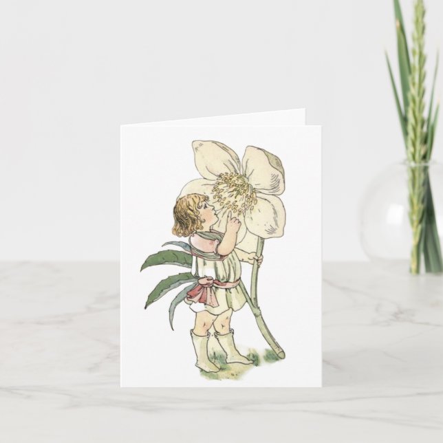 Flower Fairy Folet Note Card Anteckningskort (Framsida)