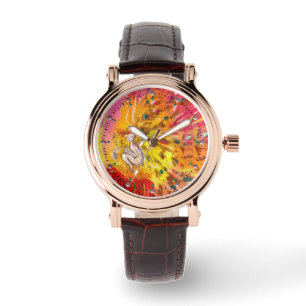 FLOWER FAIRY OF DAWN Red Gult Fantasy Armbandsur