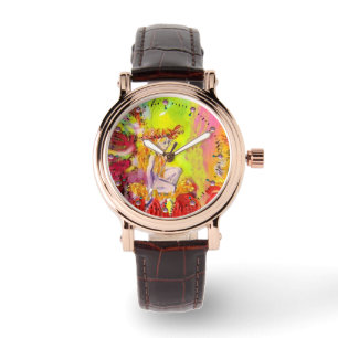 FLOWER FAIRY OF DAWN Red Gult Fantasy Armbandsur