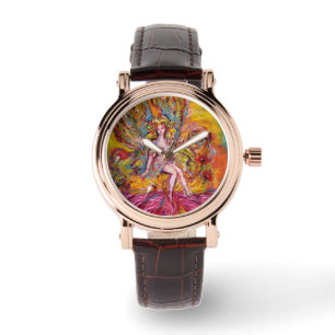FLOWER FAIRY PÅ ROSA IRIS Fantasy Armbandsur