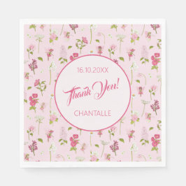 Flower Fairy Tack Namn Pappersservett