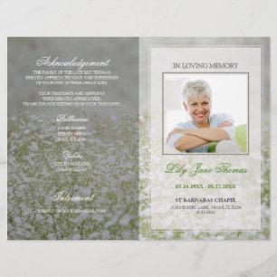 Flower Fält begraver-programmet I lagringsminne Reklamblad