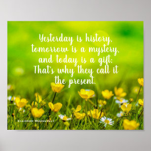 Flower Fält   I dag är det en lydig inspirationskä Poster