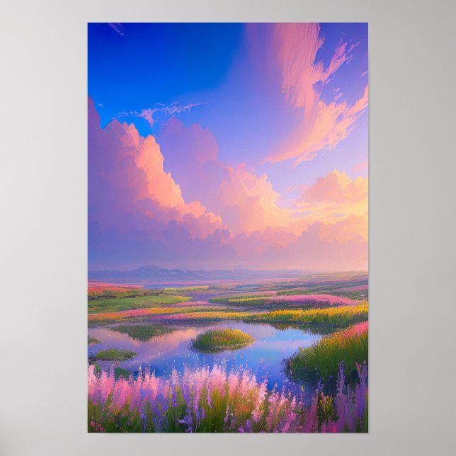 Flower Fält Oasis Poster (Framsidan)