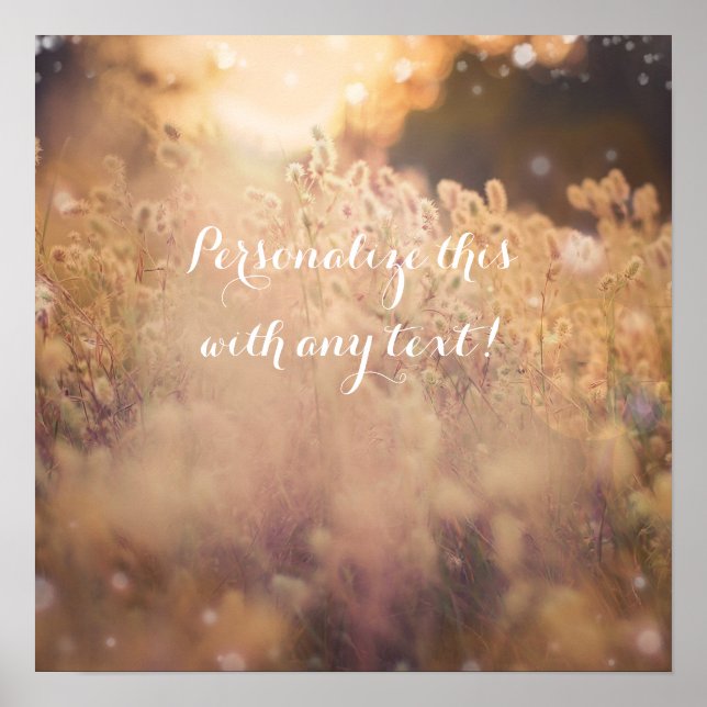 Flower Fält Rustic Landsbyggsbröllop Banner Poster (Framsidan)