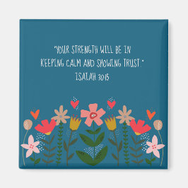 Flower Fält Teal Magnet