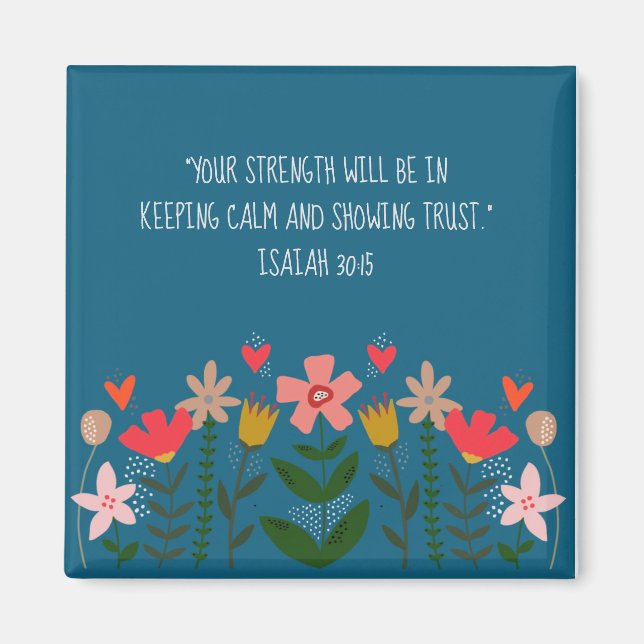 Flower Fält Teal Magnet (Framsidan)