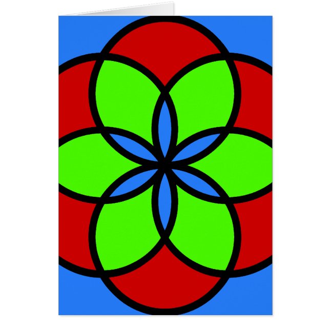 Flower Färg Hälsningskort (Framsidan)