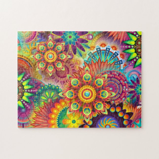 Flower Festival Puzzle Pussel (Horisontell)