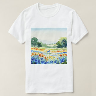 Flower field t shirt