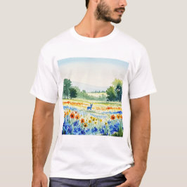 Flower field t shirt