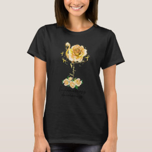Flower Flamingo Hope Gult Ribbon Endometriosis T Shirt