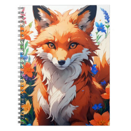 Flower Fox Anteckningsbok