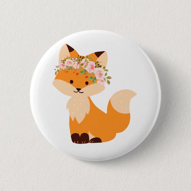 Flower Fox-knapp Knapp (Framsida)