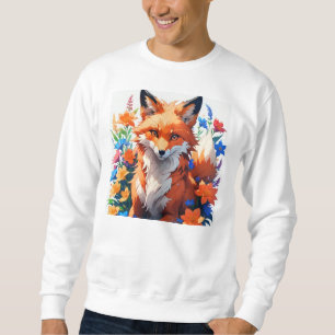 Flower Fox Lång Ärmad Tröja