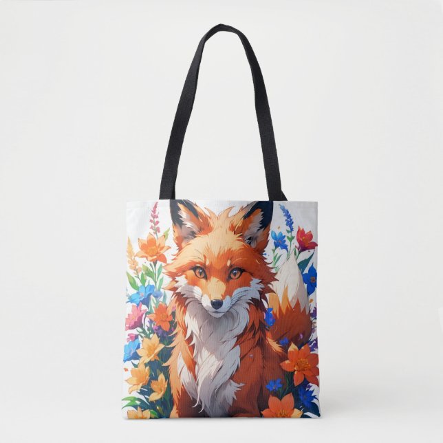 Flower Fox Tygkasse (Framsida)