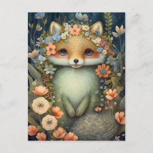 Flower Fox-vykort Vykort