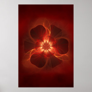 Flower Fractal Art Poster