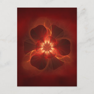 Flower Fractal Art Vykort
