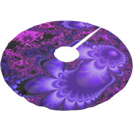 Flower Fractal Träd Skirt Julgransmatta Borstad Polyester