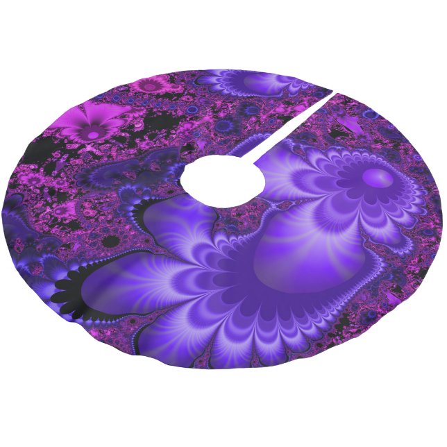 Flower Fractal Träd Skirt Julgransmatta Borstad Polyester (Vinklad)