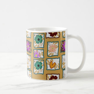 Flower frimärke mönster kaffemugg