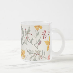 Flower Frosted Glass Mugg