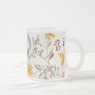 Flower Frosted Glass Mugg