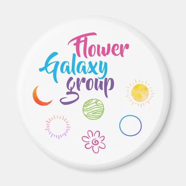 Flower Galaxy Group Magnet (Framsidan)