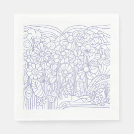 Flower Garden Blue Pappersservett