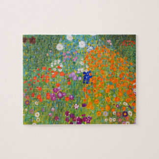 Flower Garden by Gustav Klimt Pussel