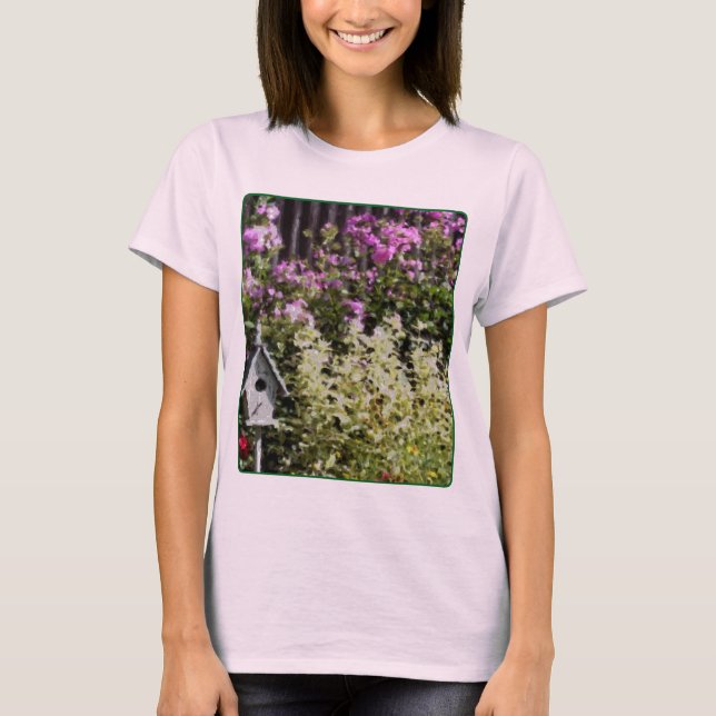 Flower Garden Pastel Painting T Shirt (Framsida)