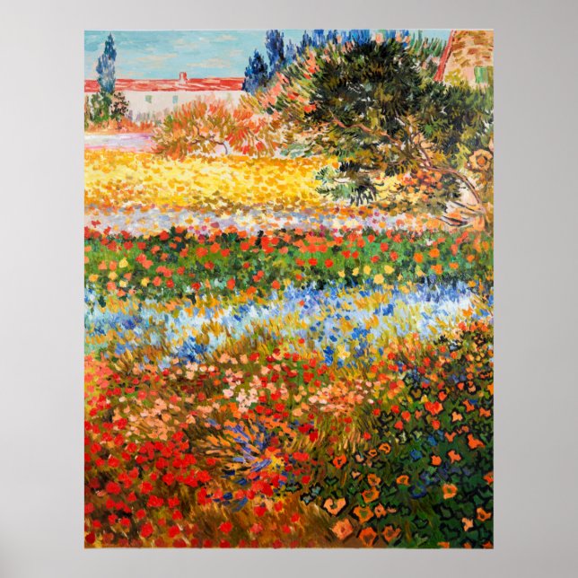 'Flower Garden' Vincent van Gogh. Poster (Framsidan)