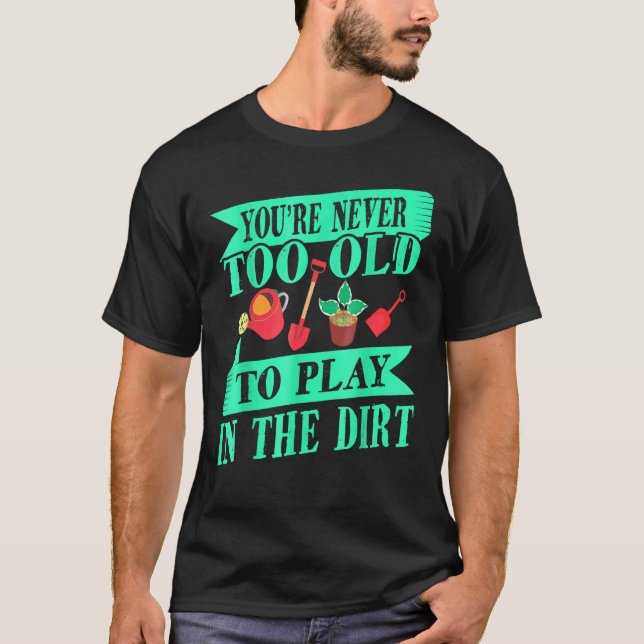 Flower Gardener Hortikturist  Old Peopl T Shirt (Framsida)