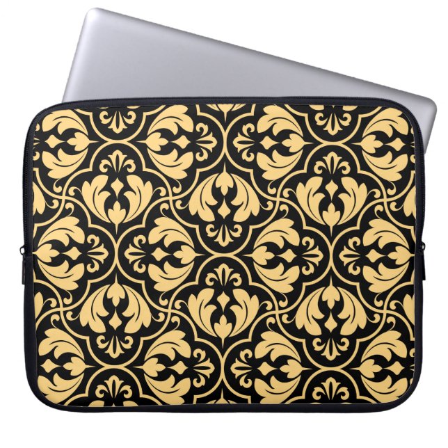 Flower geometric mönster. Sömlös vintage backgro Laptop Fodral (Framsidan)