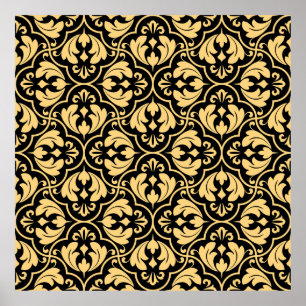 Flower geometric mönster. Sömlös vintage backgro Poster